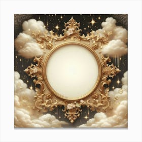 Gilded Frame in the Starry Night Canvas Print