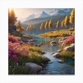 Valley Of Flowers Canvas Print