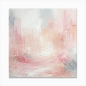 Pink And Grey Abstract Painting Canvas Print