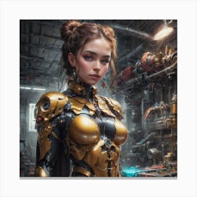 Robot Girl Canvas Print