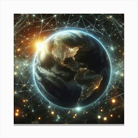 Earth In Space Stock Videos & Royalty-Free Footage Canvas Print