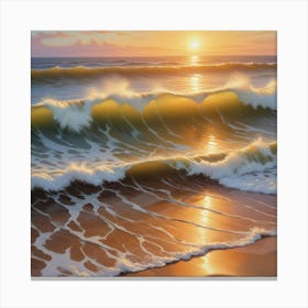 Sunset At The Beach 8 Canvas Print