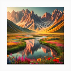 Wildflowers In The Mountains Canvas Print