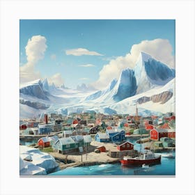 Arctic Village art print 3 Canvas Print