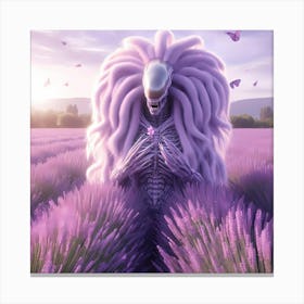 Alien Enchanted In A Lavender Field Canvas Print