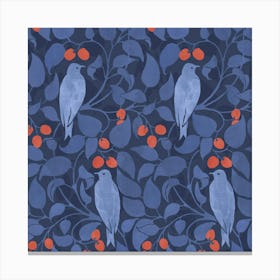 Birds And Cherries Canvas Print