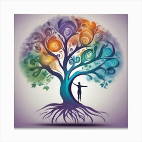 Leaning onto the tree of life Canvas Print