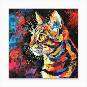 Kisha2849 Bengal Cat Colorful Picasso Style Full Page No Negati 95003aed 7a18 44af B81b 6e9579fbde15 Canvas Print