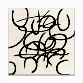 Calligraphy In Black Canvas Print