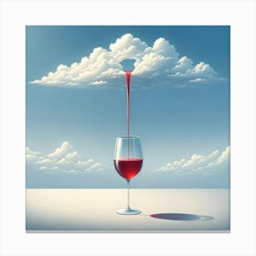 Wine Pouring From A Glass Canvas Print
