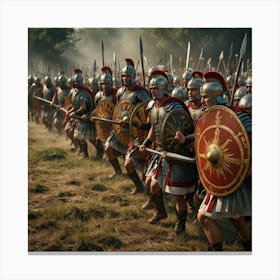 Spartan Soldiers Marching Canvas Print