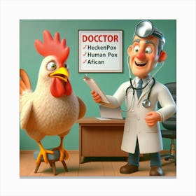 Doctor Chicken Canvas Print