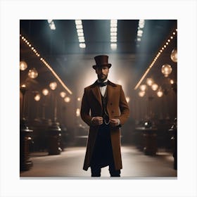 Man In A Top Hat Canvas Print