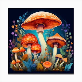 Mushroom Garden 12 Canvas Print