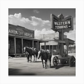 Western Town 1 Canvas Print