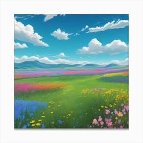 Field Of Flowers 1 Canvas Print