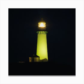 Lighthouse At Night Canvas Print