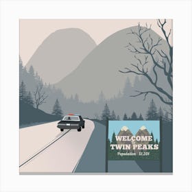 Welcome To Twin Peaks Square Canvas Print