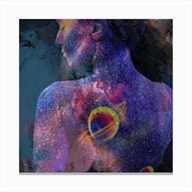 Galaxy Woman Art Print (2) Canvas Print