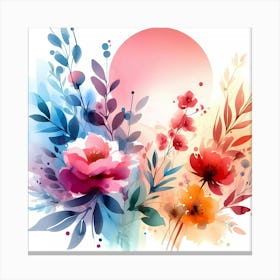 Watercolor Flowers 37 Canvas Print