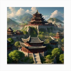 Chinese Village 9 Canvas Print