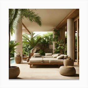 Tropical Living Room 47 Canvas Print