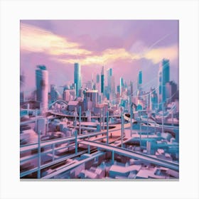 Futuristic Cityscape 20 Canvas Print