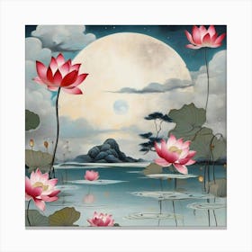 Lotus landscape Canvas Print