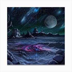 Space Landscape 4 Canvas Print