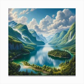 Lake In Norway 1 Canvas Print