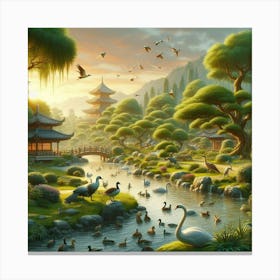 Asian Garden Canvas Print