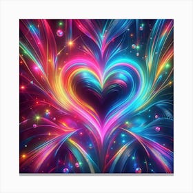 Abstract Heart Canvas Print