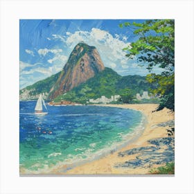 A Sugarloaf Mountain In Rio De Janeiro Oil Paint 1719996612 4 Canvas Print