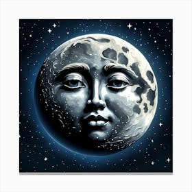 The Man in the Moon Canvas Print