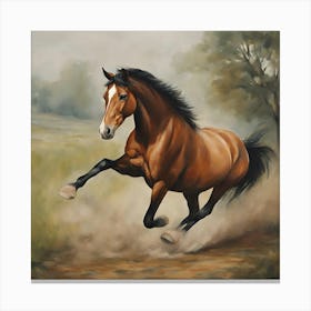 Horse Galloping Canvas Print