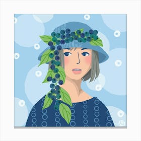 Blueberry Dream Girl Canvas Print