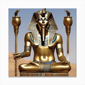 Pharaoh Statue Canvas Print