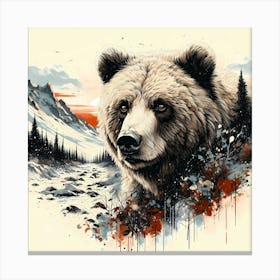 Wild Animal Illustration 154 Canvas Print