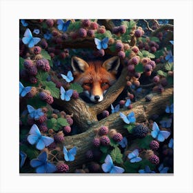 Fox In The Forest 3 Canvas Print