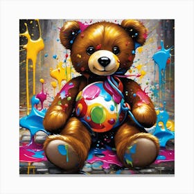 Teddy Bear Painting 1 Canvas Print