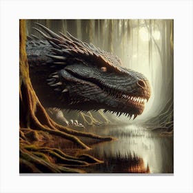 Dragon In The Forest Canvas Print