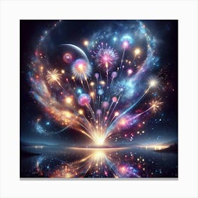 Fireworks In The Sky 1 Canvas Print