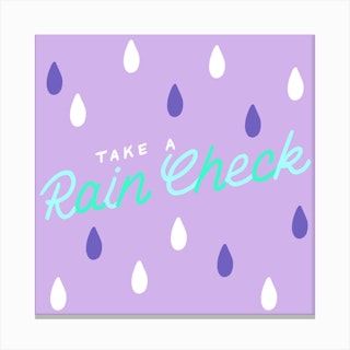 Rain Check Square Canvas Print