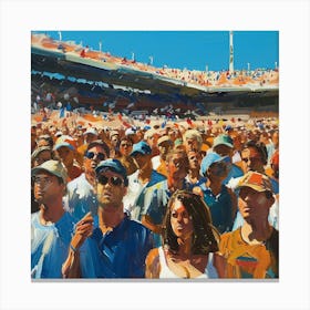 A Stadium Crowd Oil Painting Illustration 1718675164 3 Canvas Print