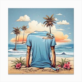 Man On The Beach Canvas Print