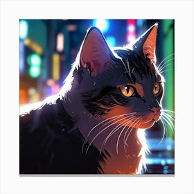 Default Sneaky Cat Art 1 Canvas Print