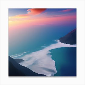 Sunset Over The Ocean Canvas Print