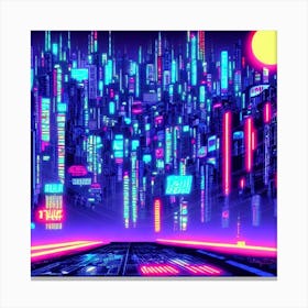 Futuristic Cityscape Canvas Print