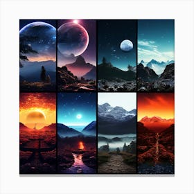 Landscapes Of The Universe art print 2 Canvas Print