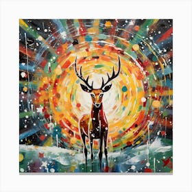 Deer explosion Canvas Print